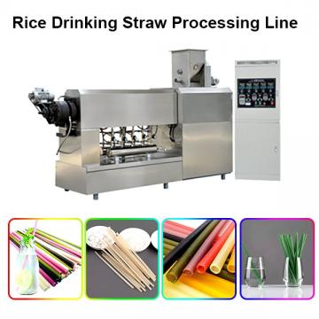 New Biodegradable Sustainable Raw Materials Eco-Friendly Rice Wheat Pasta Drink Straw Extrusion Production Project Machine
