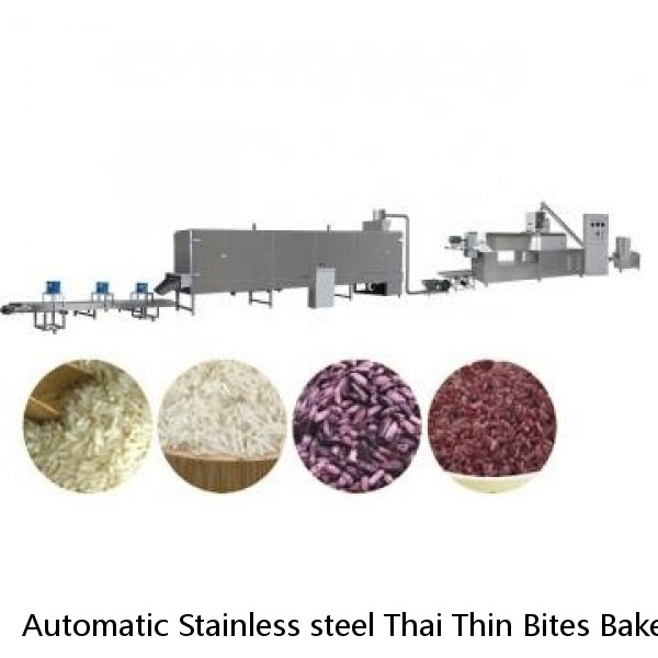 Automatic Stainless steel Thai Thin Bites Baked Rice cracker making machine